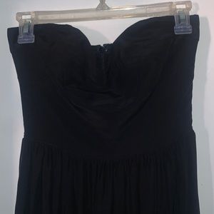 Black strapless dress